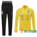 Chaquetas Futbol Brasil amarillo - Versión del jugador + Pantalon 2020 2021 J25