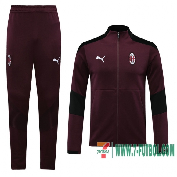 Chaquetas Futbol AC Milan Bordeaux - Capacitación + Pantalon 2020 2021 J65