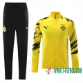 Chaquetas Futbol Borussia Dortmund amarillo - Capacitación + Pantalon 2020 2021 J73