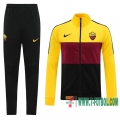 Chaquetas Futbol AS Rome amarillo/roja/negro - Versión del jugador + Pantalon 2020 2021 J77