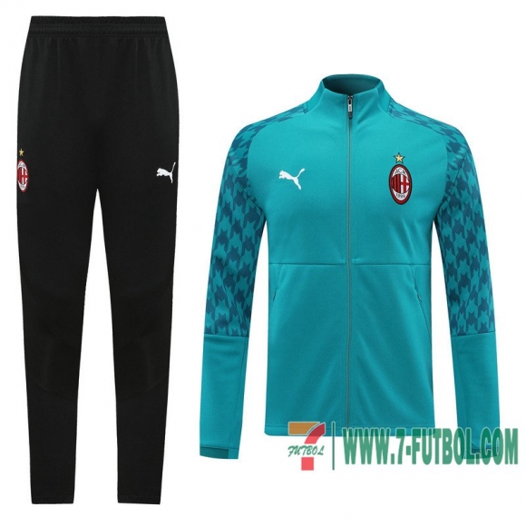 Chaquetas Futbol AC Milan verde - Capacitación + Pantalon 2020 2021 J83