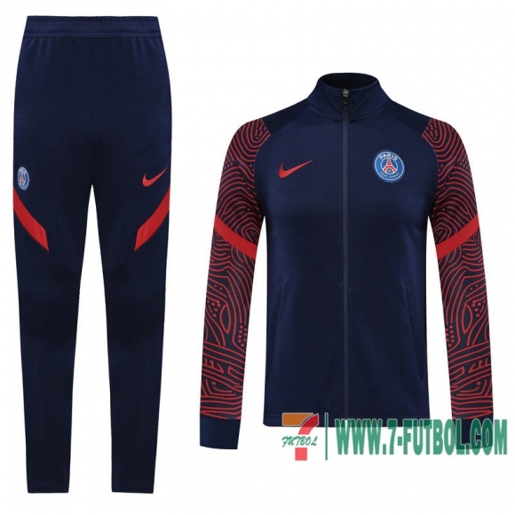 Chaquetas Futbol PSG azul oscuro - Capacitación + Pantalon 2020 2021 J84