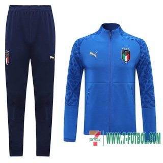 Chaquetas Futbol Italia azul - Capacitación + Pantalon 2020 2021 J98