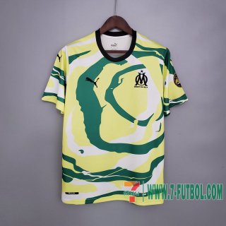 Camiseta futbol Olympique Marsella "OM Africa" Special Edition blanco amarillo verde 2021 2022