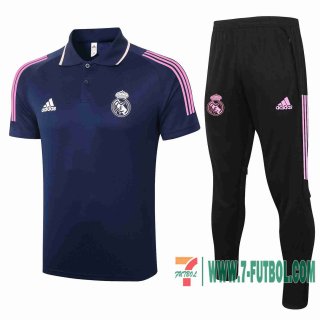 Polo Futbol Real Madrid zafiro + Pantalon 2020 2021 P188