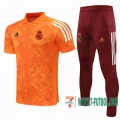 Polo Futbol Real Madrid naranja - Straps + Pantalon 2020 2021 P198
