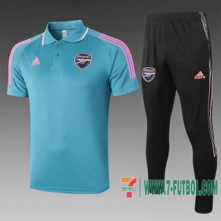 Polo Futbol Arsenal Azul claro + Pantalon 2020 2021 P201