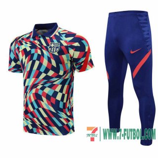 Polo Futbol Barcelona Coloré + Pantalon 2020 2021 P204