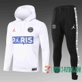 Sudadera de entrenamiento PSG blanco + Pantalon 2020 2021 S01