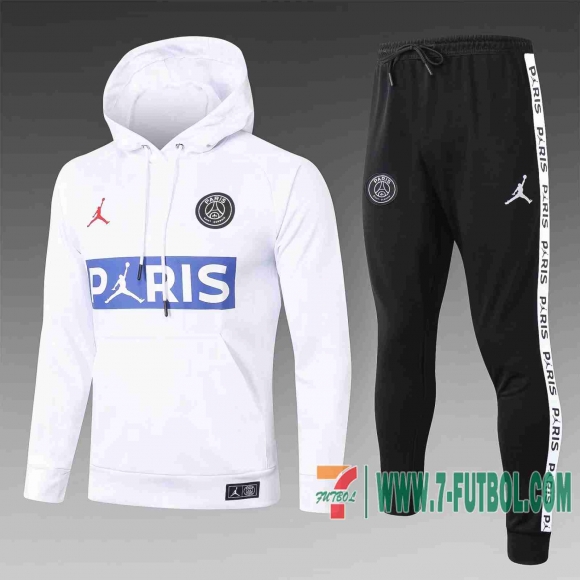 Sudadera de entrenamiento PSG blanco + Pantalon 2020 2021 S01