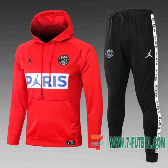 Sudadera de entrenamiento PSG roja + Pantalon 2020 2021 S06