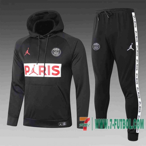 Sudadera de entrenamiento PSG negro + Pantalon 2020 2021 S07