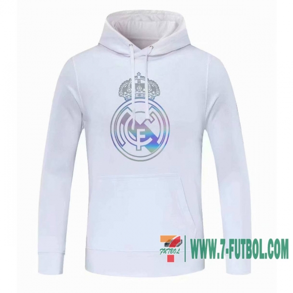 Sudadera de entrenamiento Real Madrid blanco + Pantalon 2020 2021 S48