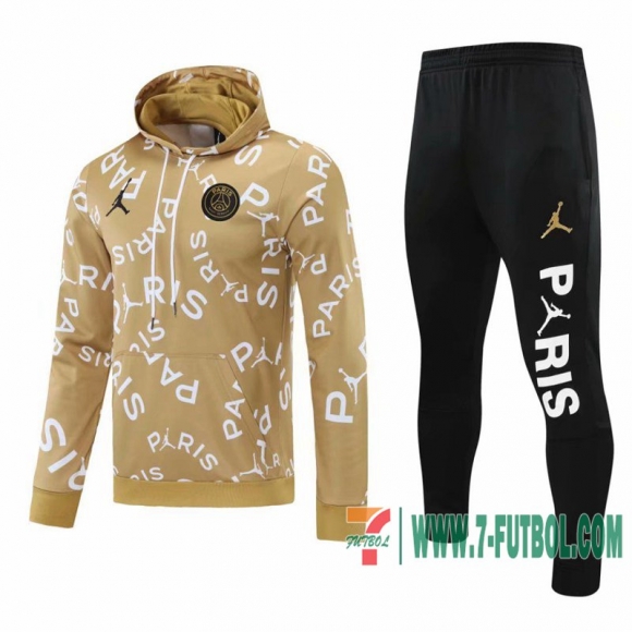 Sudadera de entrenamiento PSG amarillo + Pantalon 2020 2021 S78