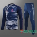 Chandal Futbol Real Madrid Azul marinoo - Col Around a imprime pad + Pantalon 2020 2021 T28