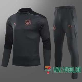 Chandal Futbol Manchester City Gris oscuro + Pantalon 2020 2021 T33