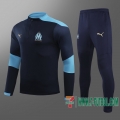 Chandal Futbol Olympique Marsiglia Azul marinoo + Pantalon 2020 2021 T37