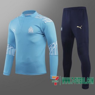 Chandal Futbol Olympique Marsiglia azul ciel + Pantalon 2020 2021 T38