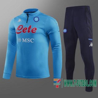 Chandal Futbol SSC Napoli azul + Pantalon 2020 2021 T55