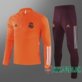 Chandal Futbol Real Madrid naranja + Pantalon 2020 2021 T60