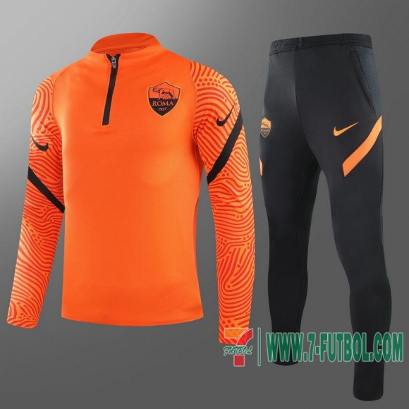 Chandal Futbol AS Rome naranja - naranja + Pantalon 2020 2021 T68