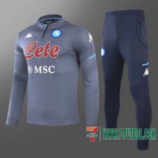 Chandal Futbol SSC Napoli gris + Pantalon 2020 2021 T76