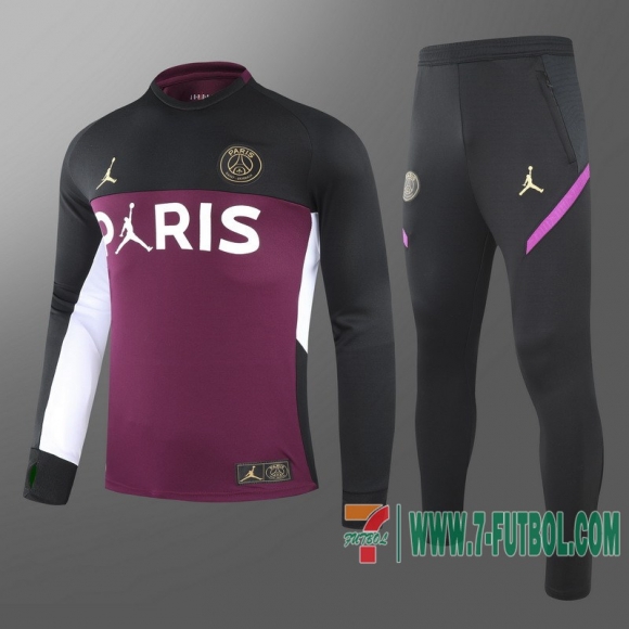 Chandal Futbol PSG Jordan violet - Col Around + Pantalon 2020 2021 T78