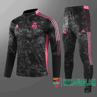 Chandal Futbol Real Madrid negro + Pantalon 2020 2021 T93
