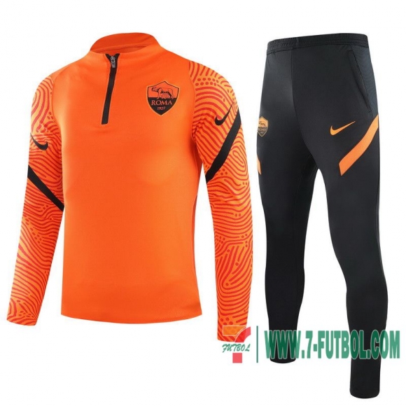 Chandal Futbol Niño AS Rome naranja + Pantalon 2020 2021 TK01