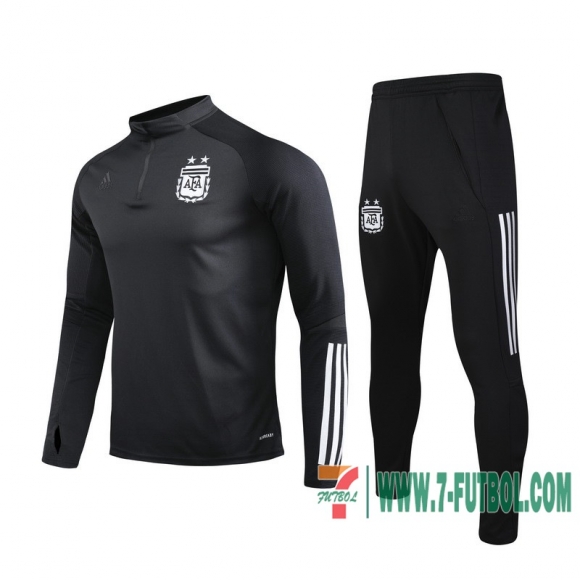 Chandal Futbol Niño Argentino negro + Pantalon 2020 2021 TK04