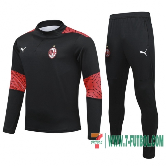 Chandal Futbol Niño AC Milan negro + Pantalon 2020 2021 TK12