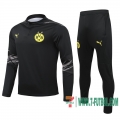 Chandal Futbol Niño Borussia Dortmund negro + Pantalon 2020 2021 TK25