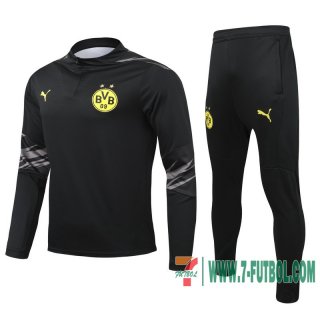 Chandal Futbol Niño Borussia Dortmund negro + Pantalon 2020 2021 TK25
