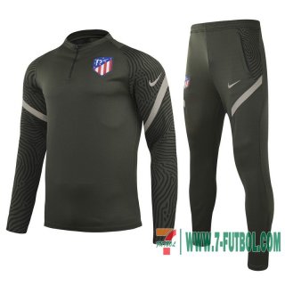 Chandal Futbol Niño Atletico Madrid Gris verde + Pantalon 2020 2021 TK38