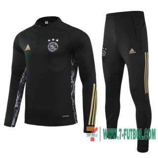 Chandal Futbol Niño AJAX negro Liga de Campeones + Pantalon 2020 2021 TK49