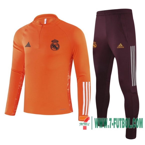 Chandal Futbol Niño Real Madrid naranja - Liga de Campeones + Pantalon 2020 2021 TK51