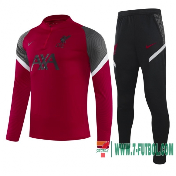 Chandal Futbol Niño Liverpool roja - Liga de Campeones + Pantalon 2020 2021 TK53