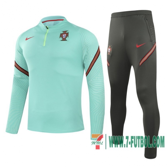 Chandal Futbol Niño Portugal verde claro + Pantalon 2020 2021 TK56