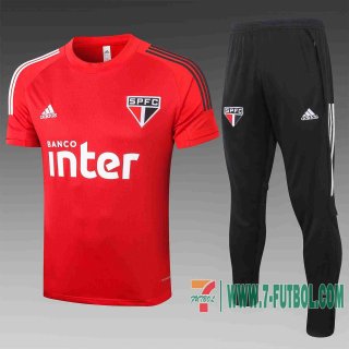 Chandal Futbol T-shirt Sao Paulo roja 2020 2021 TT07