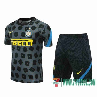 Chandal Futbol T-shirt Inter Milan Gris oscuro 2020 2021 TT118