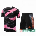 Chandal Futbol T-shirt Juventus Púrpura negro 2020 2021 TT124