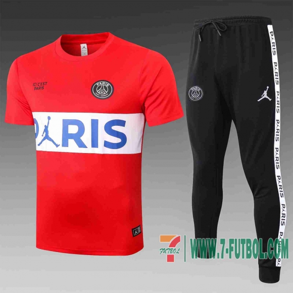 Chandal Futbol T-shirt PSG Jordan roja 2020 2021 TT34