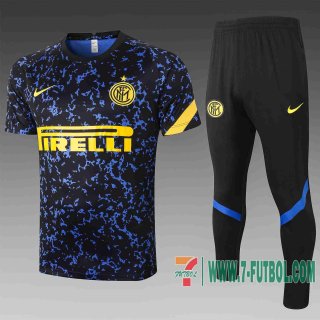 Chandal Futbol T-shirt Inter Milan azul negro 2020 2021 TT45