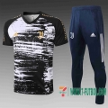 Chandal Futbol T-shirt Juventus negro blanco 2020 2021 TT51