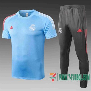 Chandal Futbol T-shirt Real Madrid azul ciel 2020 2021 TT55
