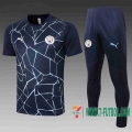 Chandal Futbol T-shirt Manchester City azul oscuro 2020 2021 TT58