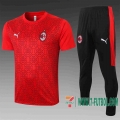 Chandal Futbol T-shirt AC Milan roja 2020 2021 TT69