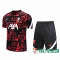 Chandal Futbol T-shirt Liverpool negro roja 2020 2021 TT72