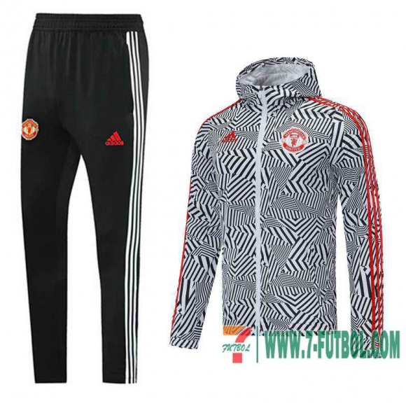 chaqueta cazadora Manchester United blanco + Pantalon 2020 2021 W36