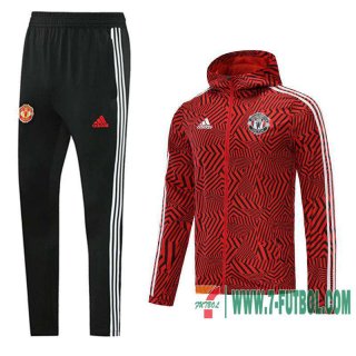chaqueta cazadora Manchester United roja + Pantalon 2020 2021 W37